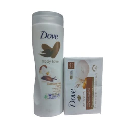 Pampering Body Lotion - 400ml And Pampering Bar Soap - 100g X 4