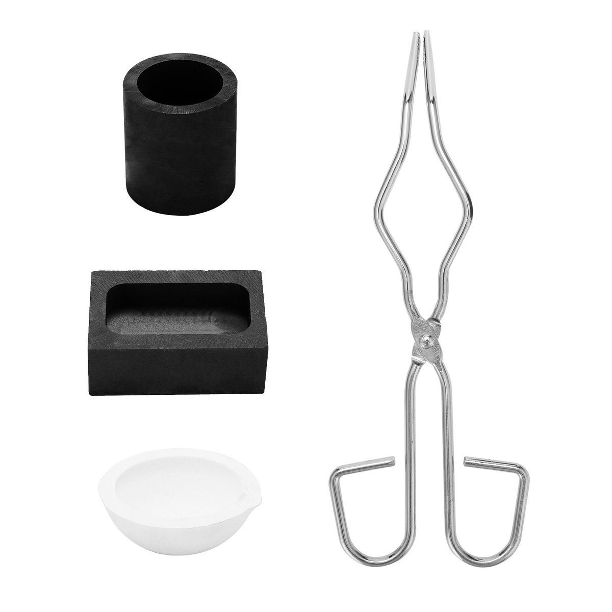 4 Pcs Torch Melting Silver Graphite Crucible Kit Graphite