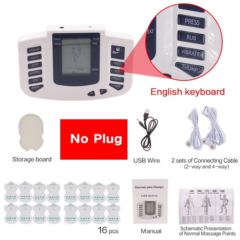 Massager For Neck Models Tens Acupuncture Full Muscle Digital 8 Electric Body Care EMS Back Stimulator Health Therapy Machine