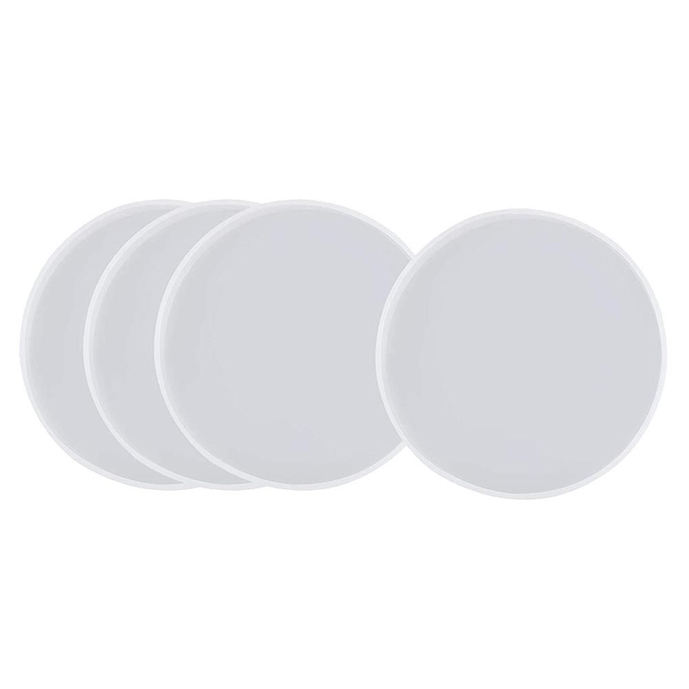 4PCS Round Resin Coaster Mold for Resin CastingEpoxy Molds for Casting with ResinConcreteCement and Polymer Clay