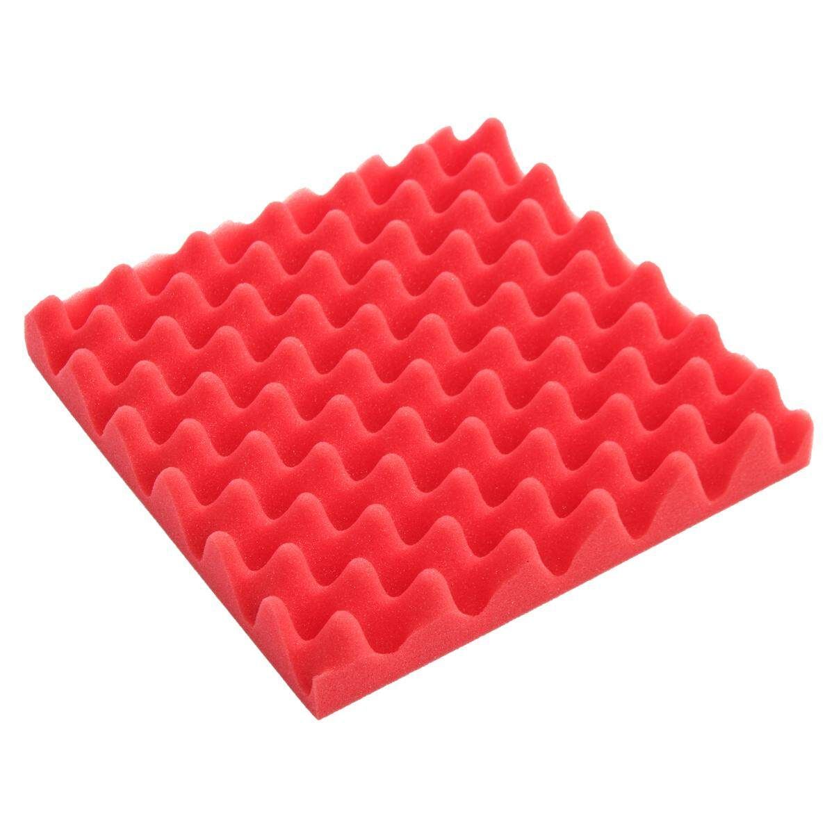 30x30x5cm Acoustic Soundproof Sound Flame Retardant Egg Crate Studio Foam Sponge Red (red)