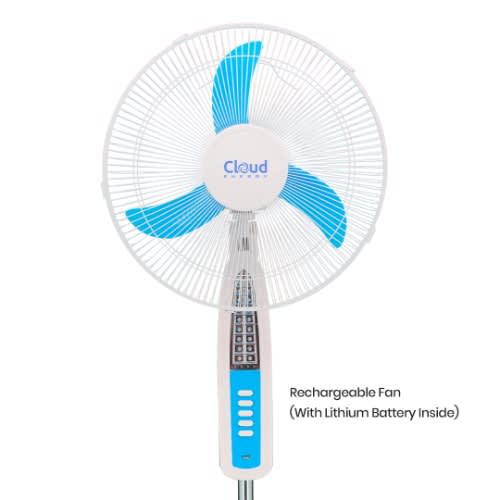 16" Ac-dc Rechargeable Fan + Remote