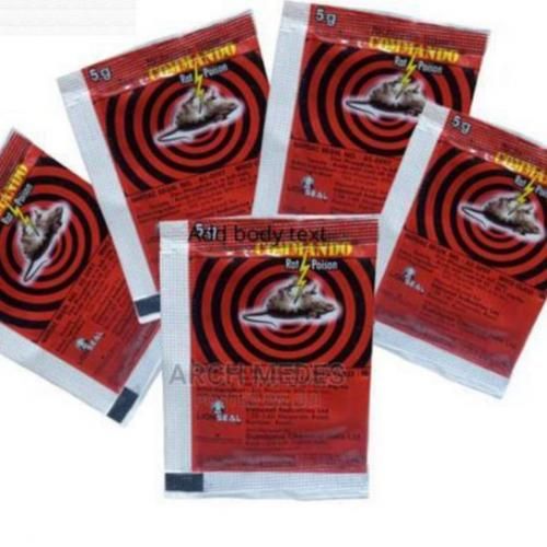 Commando 5Pcs Kill And Dry Rat Poison Rodenticide 5g