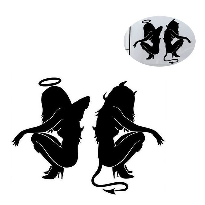 Angels And Demons Car Body Styling Sticker Removable