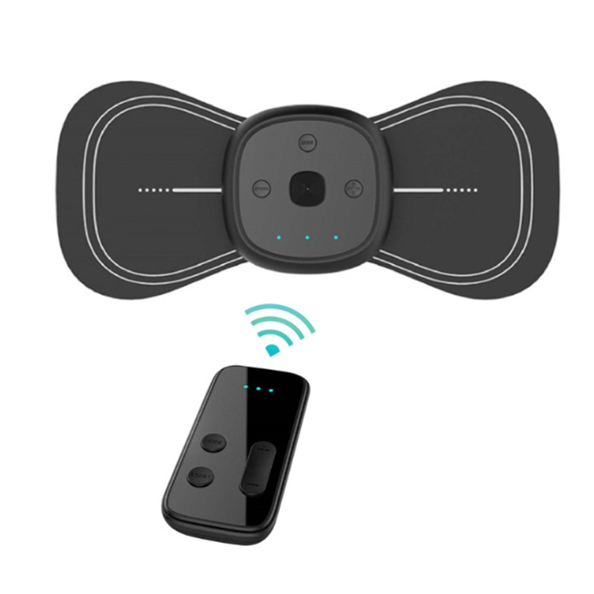 Portable Cervical Vertebra Massage Pad TENS Mini Electric Neck Massager Patch Pain Relief for Neck Back Shoulders Foot Legs Arms