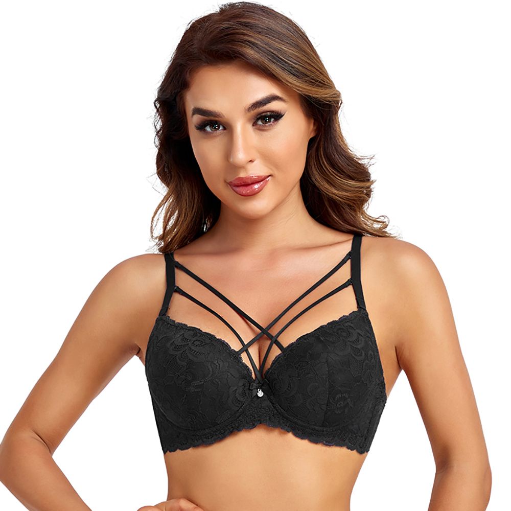 FRONT CROSS B CUP  LACE BRA FOR WOMEN