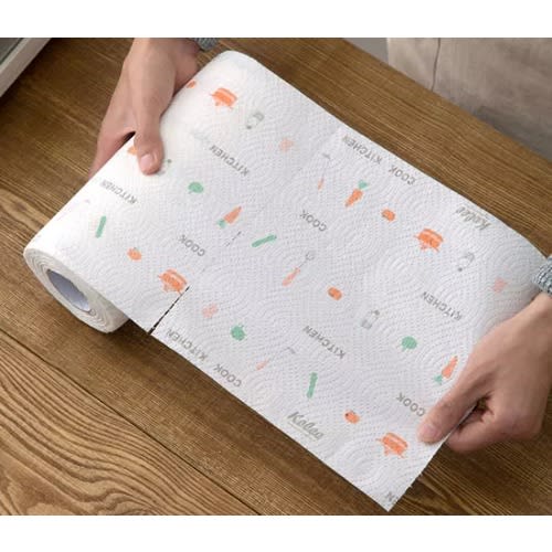 2 Rolls Of Reusable Kitchen Towel- Washable Tissue Papers