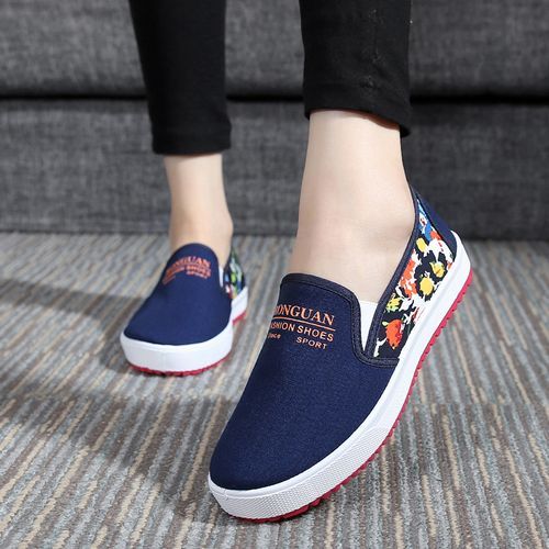 Ladies Light Casual Flat Shoes Office Shoes-Blue