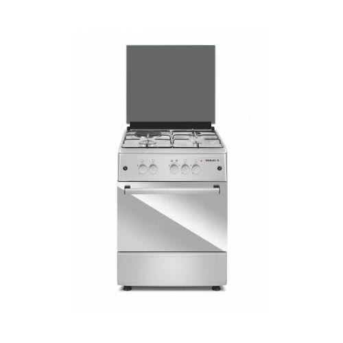 Free Standing - 3 Gas + 1 Electric Gas Cooker -  Inox - 60&times;60  - Silver