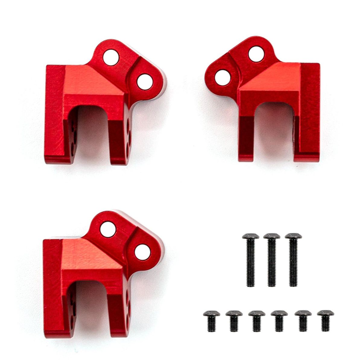 Metal Upper Center Link Mounts Replacement for Axial SCX10 III AXI03007 1/10 Remote Control Crawler Car Upgrade Parts (Red)
