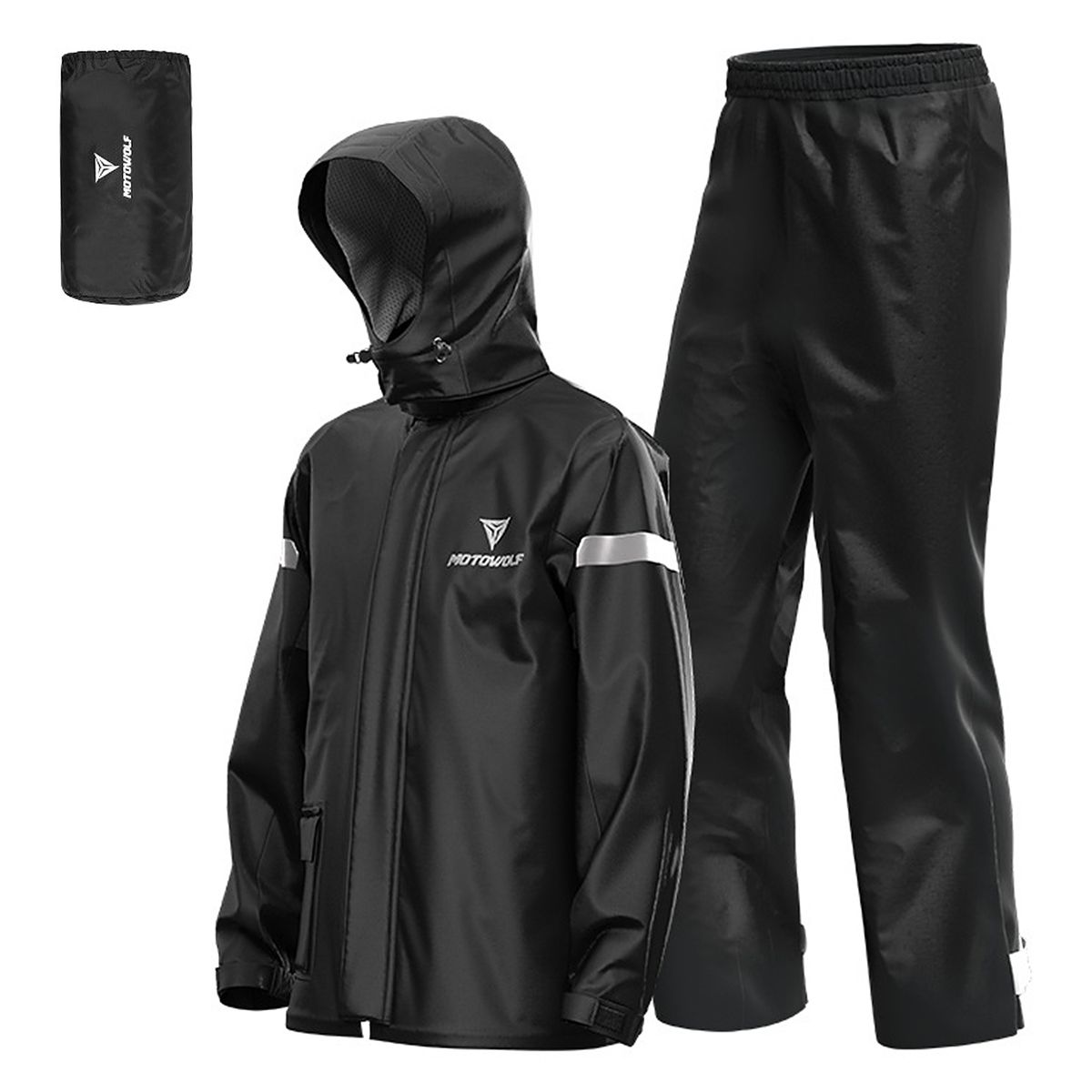 Men Motorcycle Rain Suit Outdoor Reflective Waterproof Rain