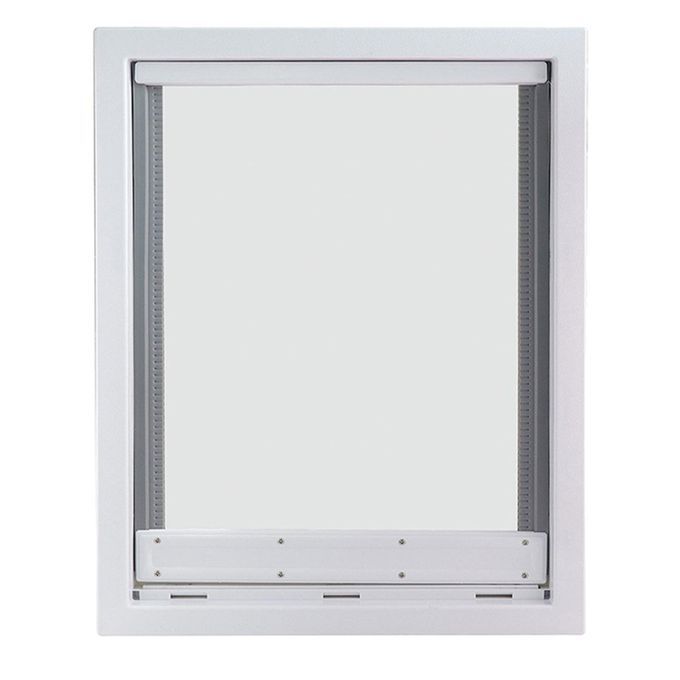 Premium Dog Cat Flap Door Pet Supplies ABS Plastic Transparent M White