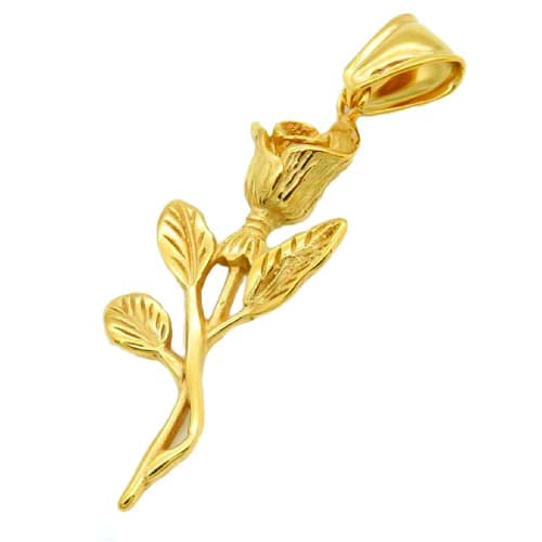 Stainless Steel Rose Pendant