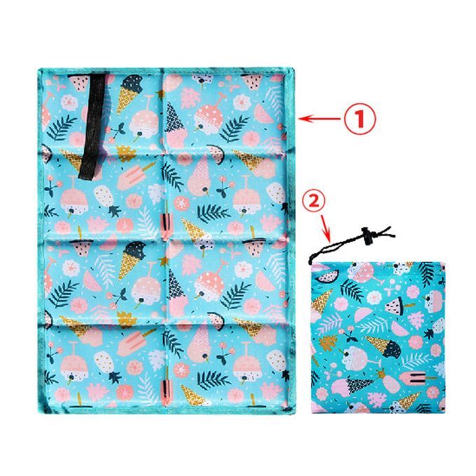 Folding Foam Waterproof Seat Mat Pad Camping Portable Seat Light Blue