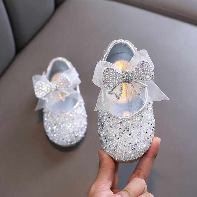 Sharon Girl All Bright Shimmer Birthday Party Shoe - Silver