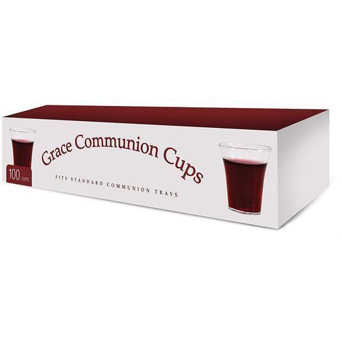 GRACE Communion Cups - Disposable Plastic 100 Per Box Fits