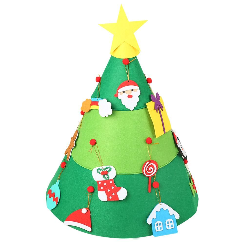 3D Felt Christmas Tree Children DIY Creative Puzzle Tree for Christmas Party Decoration Kids Christmas Gifts
