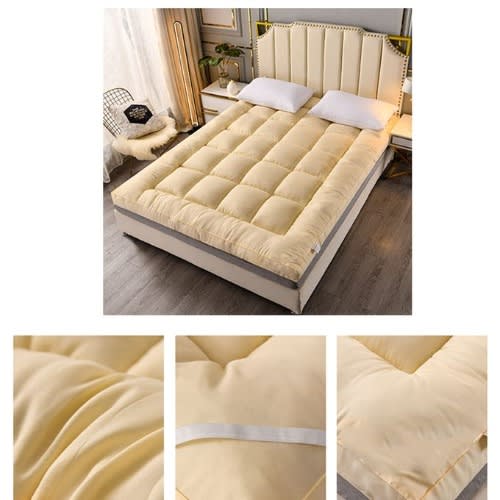 5 Inches Fluffy Bed Topper- Cream Colour