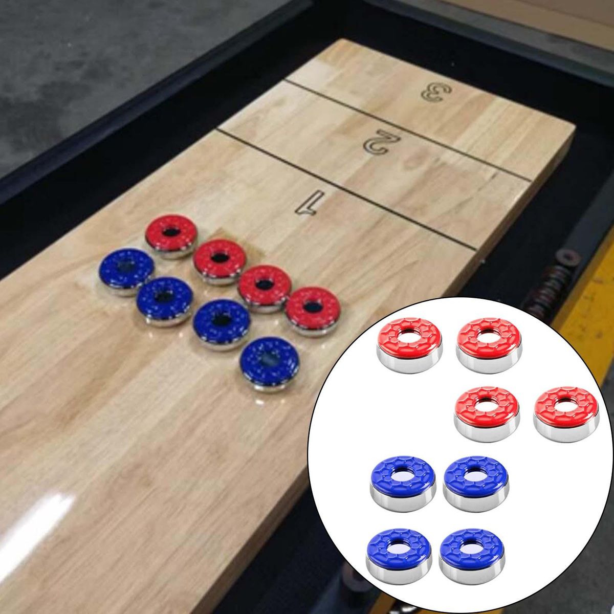 8Pcs Shuffleboard Pucks For Kids And Adults Shuffleboard