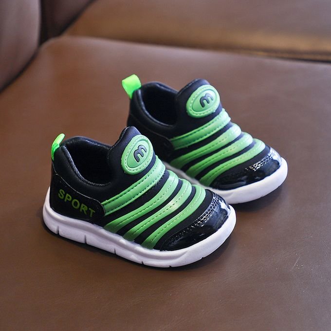 BOY GIRL BIRTHDAY STRONG PLIMSOLE SNEAKERS WITH VISIBLIE GLUE - GREEN