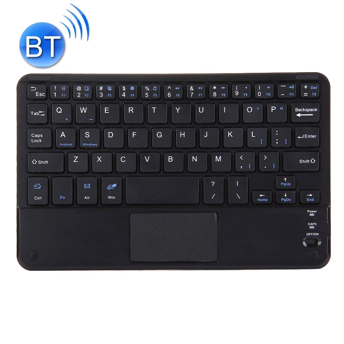 Bluetooth Wireless Keyboard With Touch Panel, Compatible With All Android & Windows 9 Inch Tablets With Bluetooth Functions(Black)