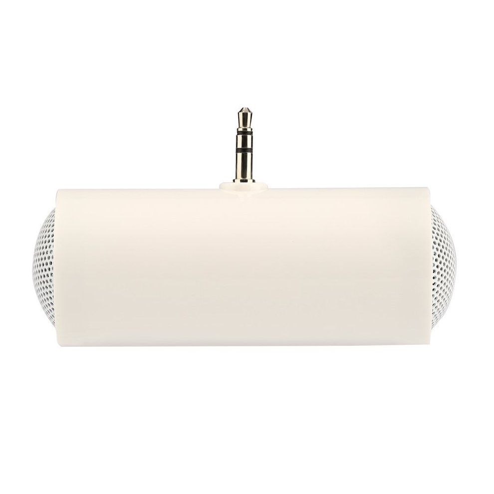 Mini White Portable 3.5mm Musi  Player Stereo Speaker For  Ell Phone Mobile-White