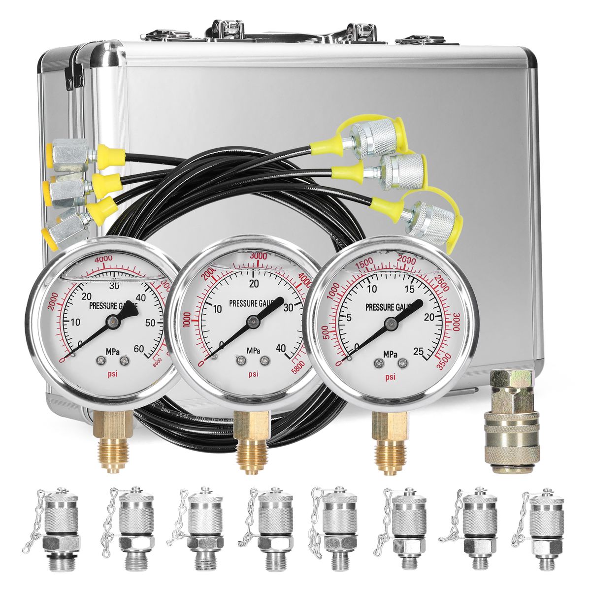 Hydraulic Pressure Gauge Kit Excavator Hydraulic Pressure