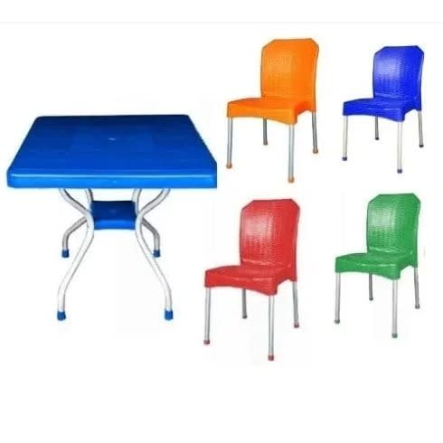 Chair With Aluminum Legs & Aluminum Legs Plastic Table