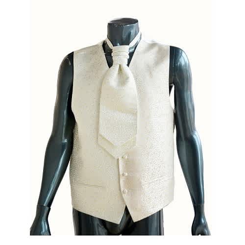 Boys Ivory Waistcoat With Cravat