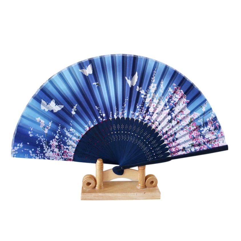 Folding Hand Flower Held Dance Folding Party Silk Fan Psw0705 Pattern Wedding Vintage Bamboo Lace 2018