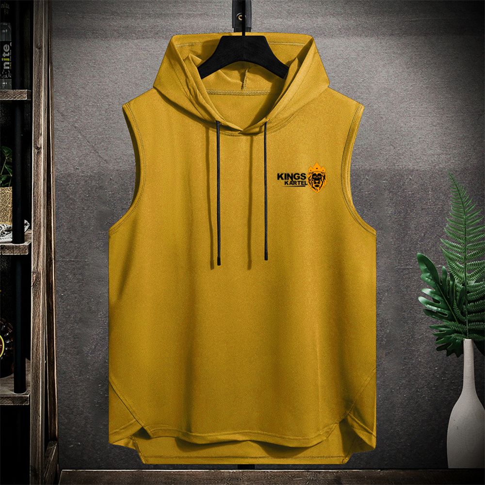 Kings Kartel Yellow Armless Hoodie