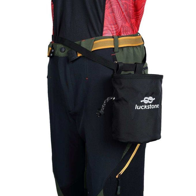 Rock Climbing Chalk Bag Pouch For Bouldering Gymnastics Waist Black