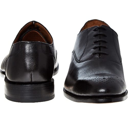Oxford Black Punch Hole Lace Up Shoes