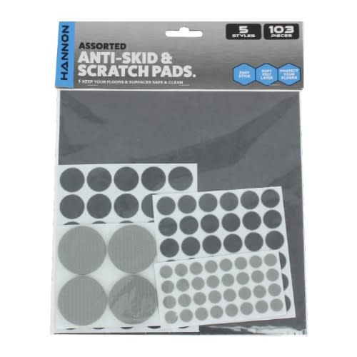 Assorted Anti-skid & Scratch Pads  - Pack Of 103 - Grey