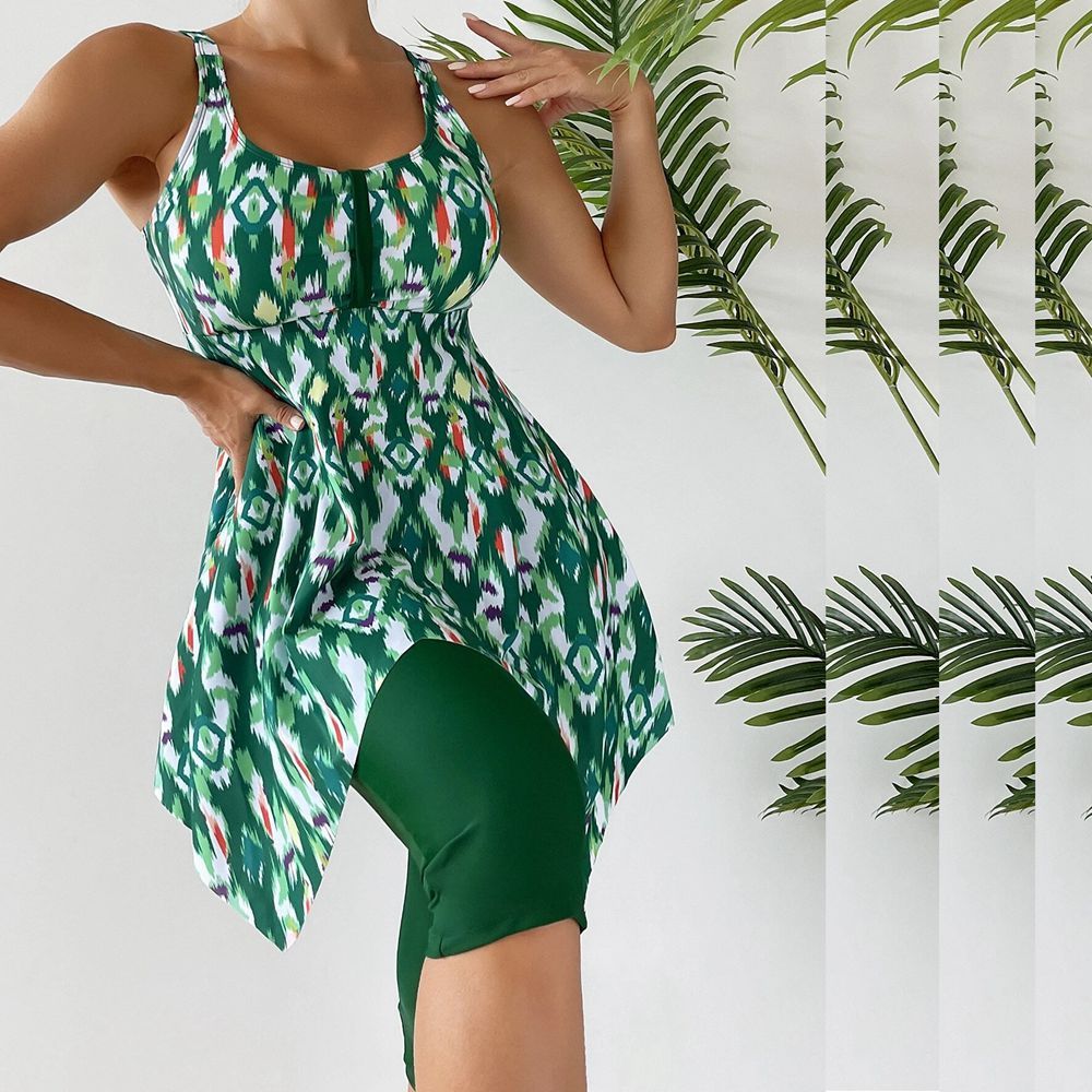 Style Pants Printed Women's Swimwear Split S Split Large