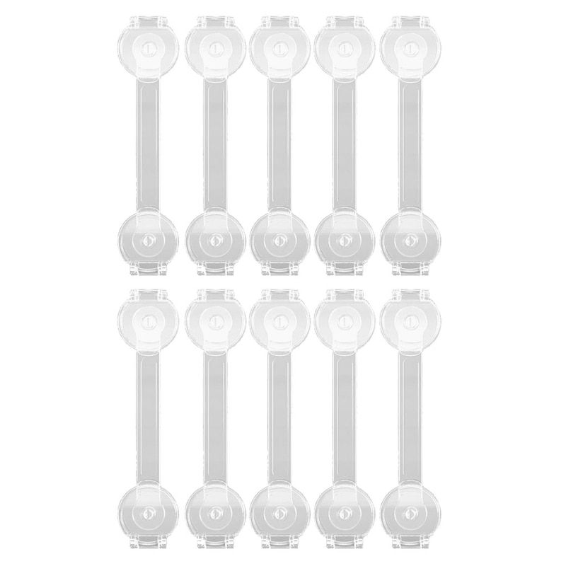 5/10 Drawer Door Cabinet Cupboard Toilet Safety Locks Baby Kids Safety Care Plastic Locks Straps Infant Baby Protection