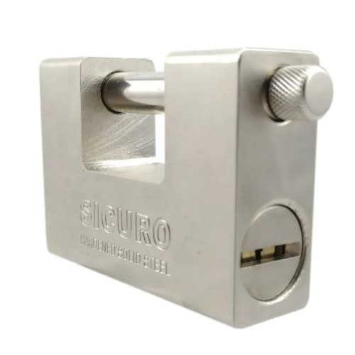 Fss Anti - Theft Armoured Padlock Rectangular 5 Keys Padlock-