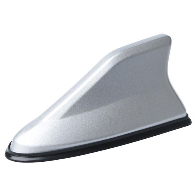 Shark Fin Antenna Universal Car Replacement With Adhesive Base Silver