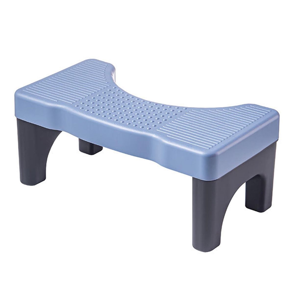 High Strength Toilet Footstool Squatease Portable Non-slip for Ages Blue and Black