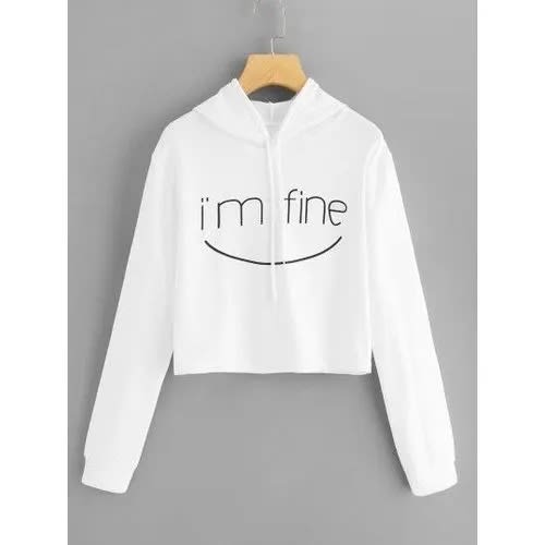 Ladies Crop Top - White