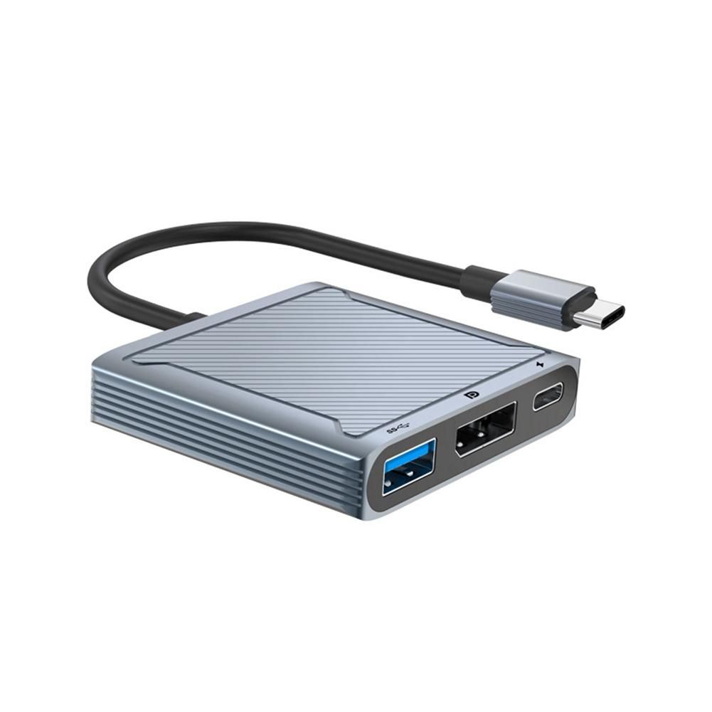 3 in 1 USB Type C Docking Station Type C to Display Port USB 30 with PD 100W 8K@60Hz 4K@144Hz Converter for Mackbook DP