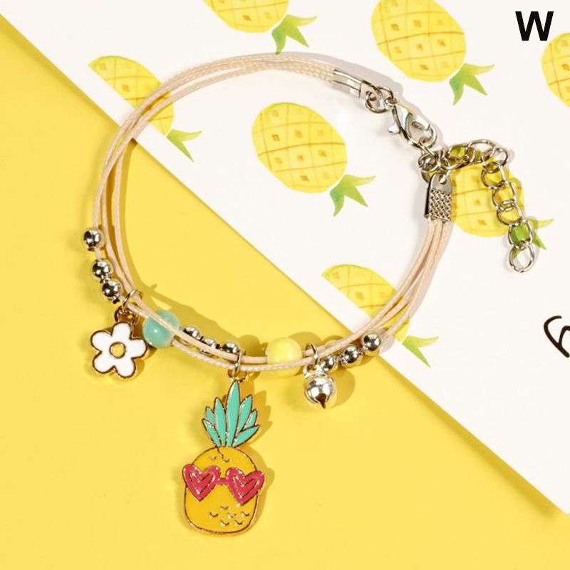 Adjustable Bracelet Cartoon Knitting Ceramic Bead Hand Kids