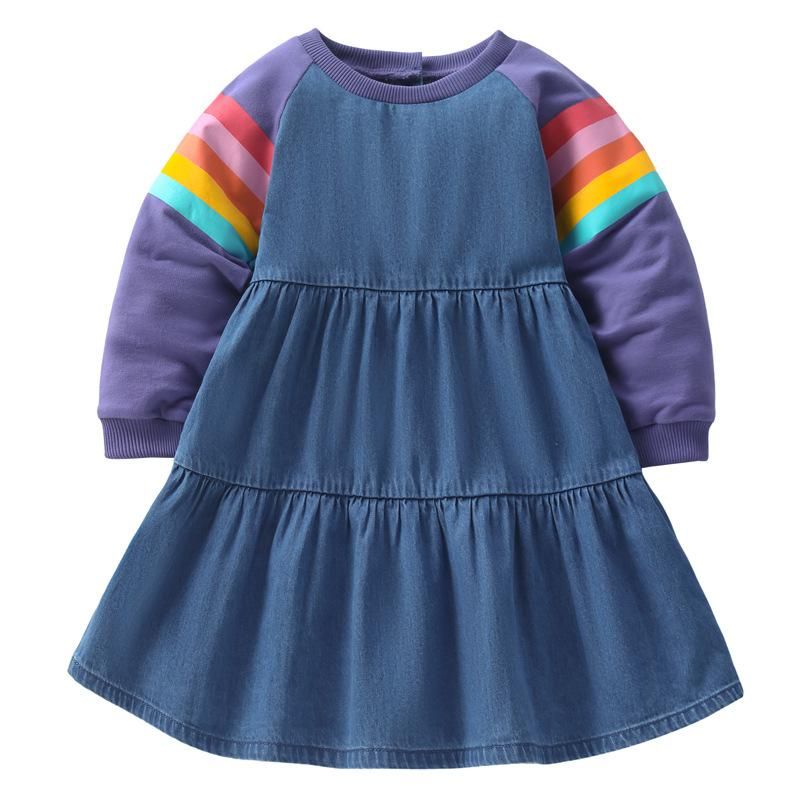 2023 European and American children's skirt autumn new small and medium-sized chil