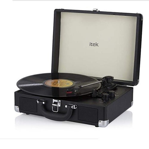 3 Speed Portable Bluetooth Rechargeable Vinyl Turntable
