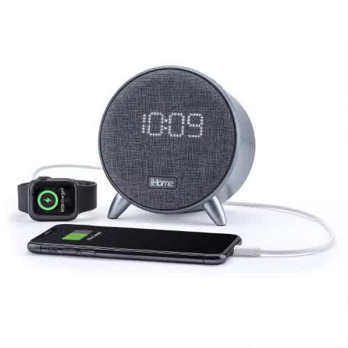 Power Clock Bluetooth Alarm Clock With Dual Usb Charging & Nightlight