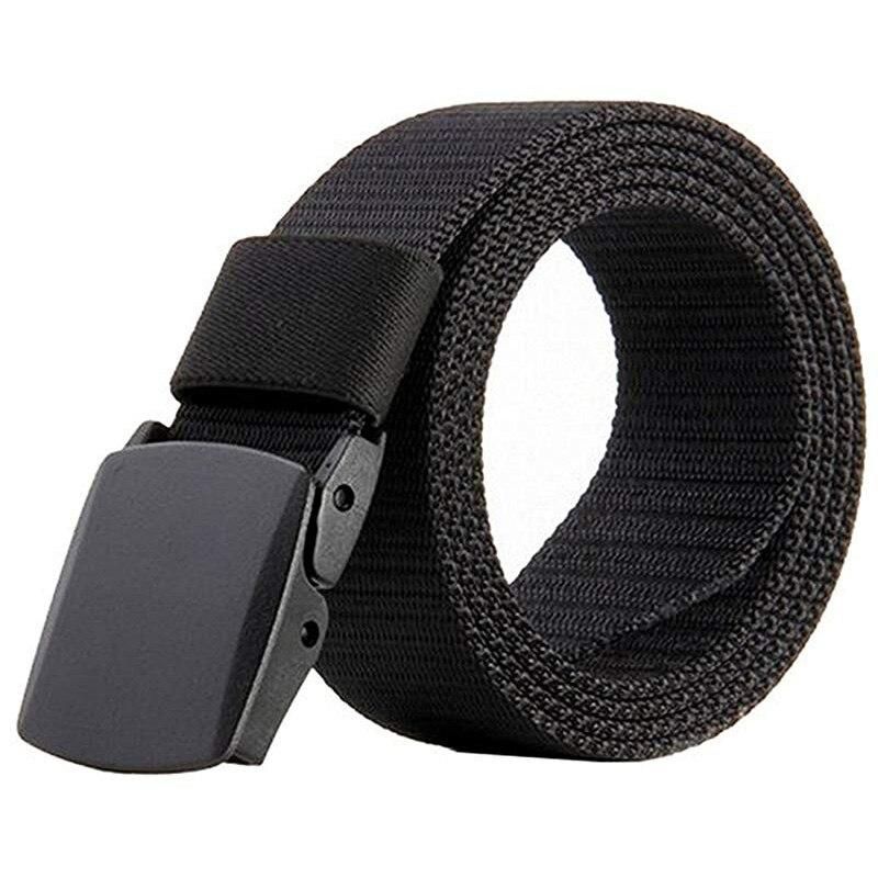 Men Automatic Buckle Nylon Belt Outdoor Hunting Multifunctional Tactical Canvas Belt