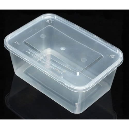Disposable Plastic  Takeaway Container - 1000ml - 100 Pieces