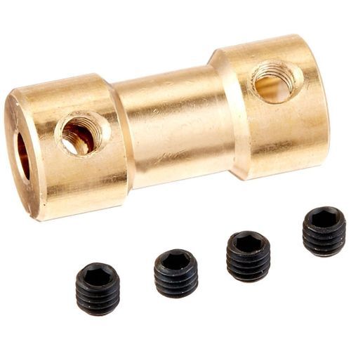 RC Airplane 3mm To 5mm Brass Motor Coupling Shaft Coupler
