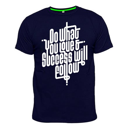 Do What You Love Print T-Shirt - Navy Blue
