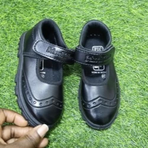 Girls Original Glittering School Shoes With Socks - Black